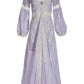 Eyelet Lace Inset Mixed Media Duster Lavender Ice