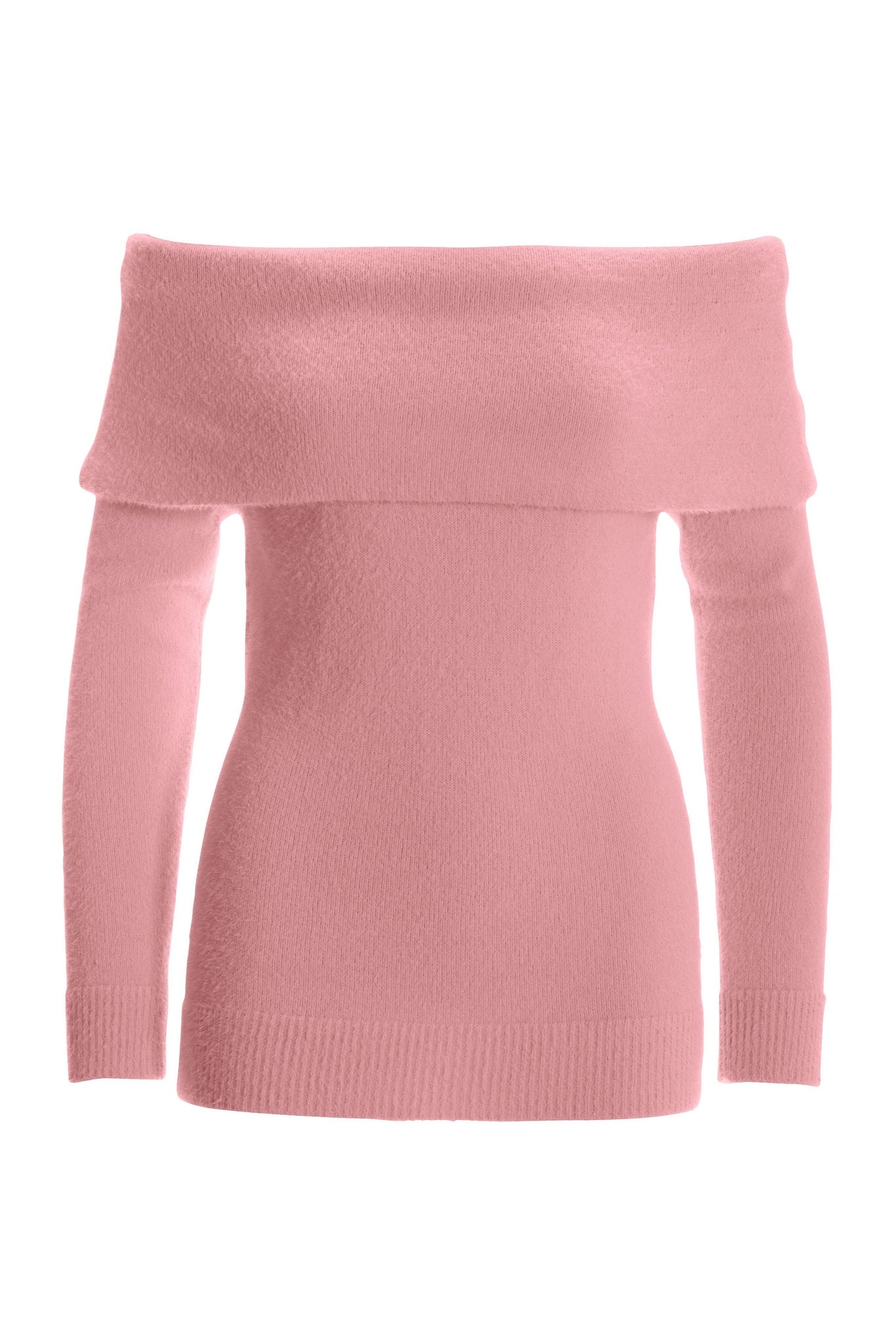Plush Slouchy LS Sweater Pink Salt