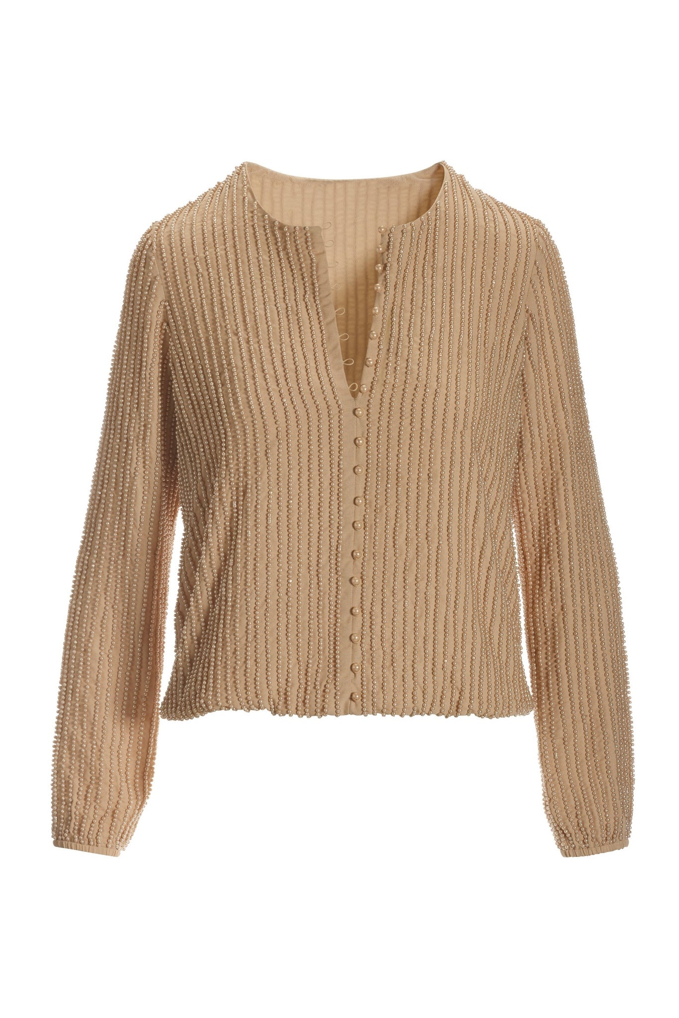 Over the Top Pearl Blouse Champagne