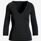 So Modern Three Quarter Sleeve Top Black