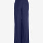 Casual side slit Linen pant Navy