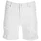 Distressed rolled Cuff denim Short White