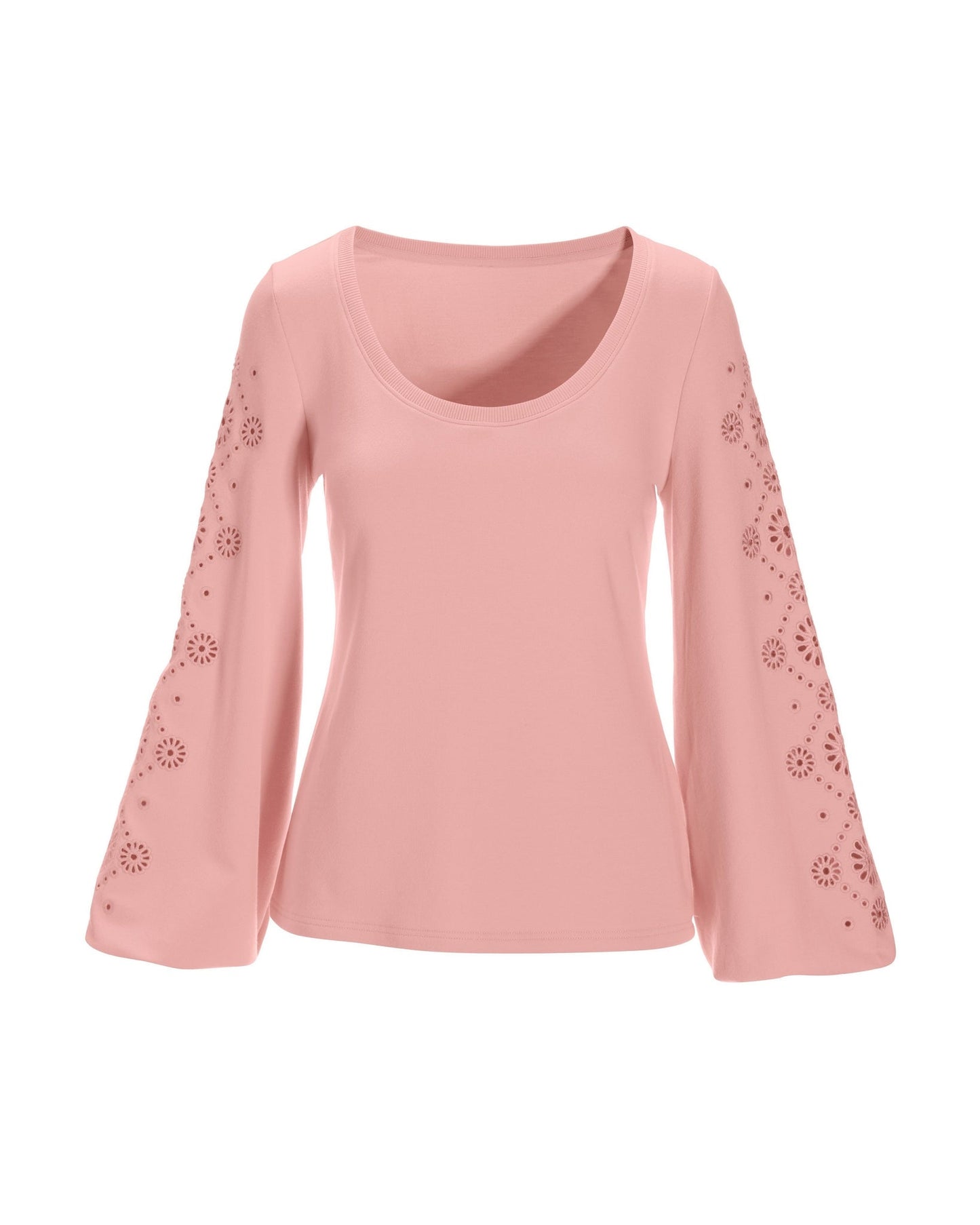 Eyelet-Sleeve Sweatshirt Almond Blossom
