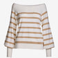 Lightweight Print Slouchy Sweater Tan/Off White