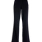 Crystal Shimmer Trim Ponte Trouser Pant Black/Silver
