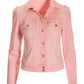 Denim Puff-Sleeve Jacket Pink