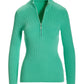 Ribbed Half Zip Up Sweater Bermuda