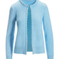 Pearl Trim Cardigan Airy Blue