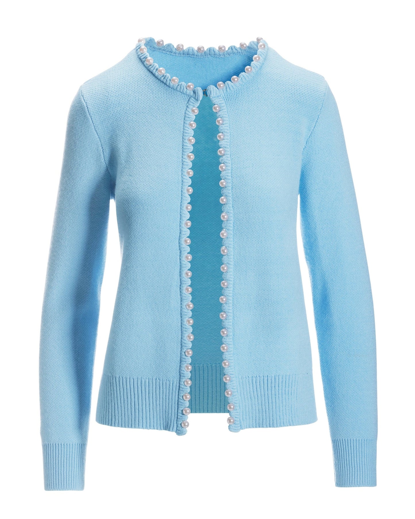 Pearl Trim Cardigan Airy Blue