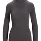Ribbed Turtleneck Sweater Charcoal