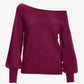 Lightweight Slouchy Sweater Cabernet