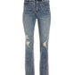 Proper High-Rise Distressed Straight-Leg Jean Medium Wash Denim