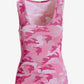 So Effortless La Rose Camo Scoop Neck Tank Top Pink