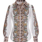 Paisley Print Victoria Chic Drama Sleeve Shirt Multi