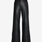 Faux Leather Wide Leg Pant Black