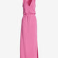Luxe Lounge V-Neck Blouson Maxi Dress Rosebloom