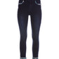 Mixed Pearl Ankle Jean Dark Wash