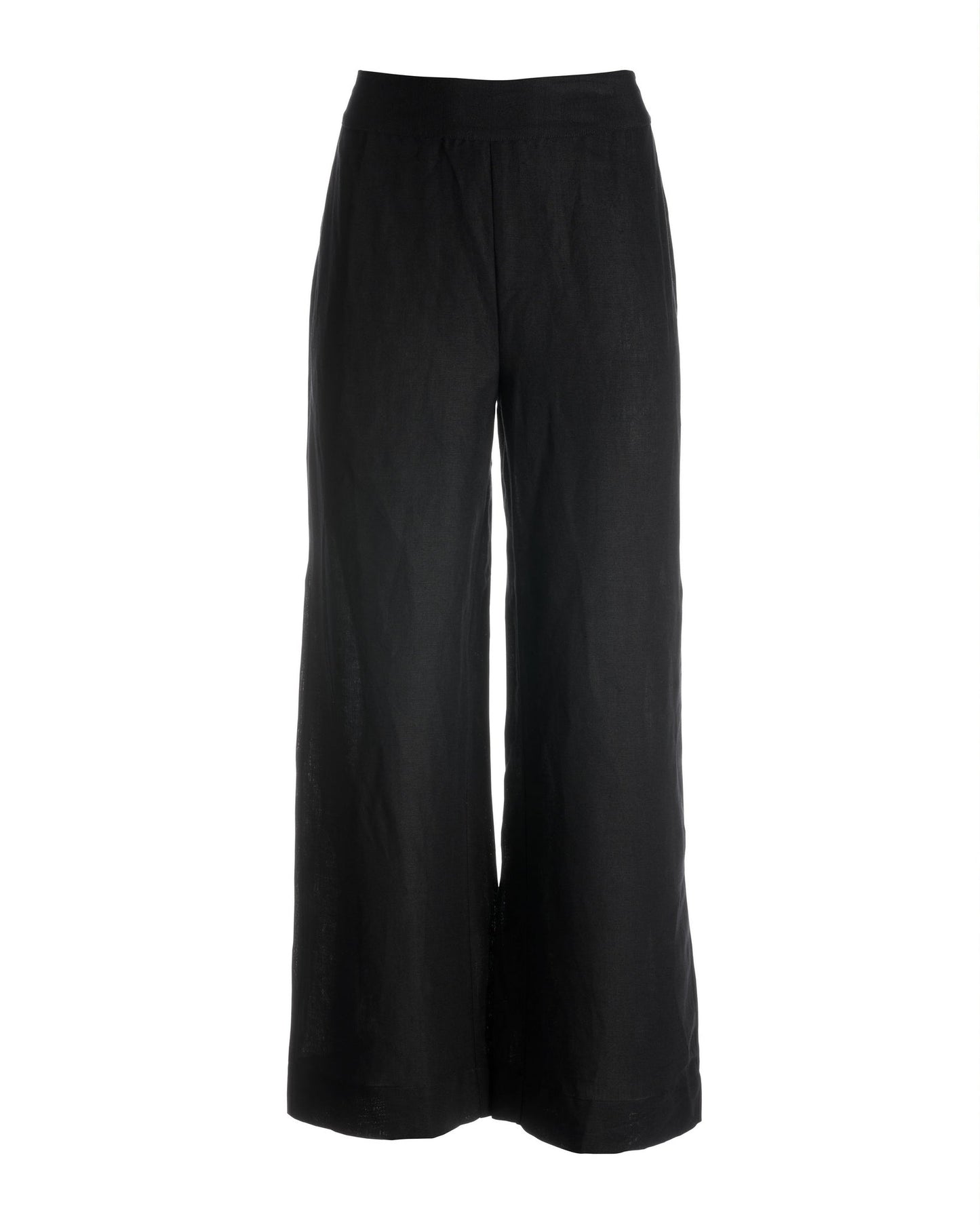 Malibu Linen Cropped Pant Black