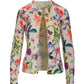 Floral Pearl Trim Cardigan White Multi
