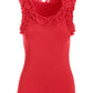 Ruffle Rib Tank Top Geranium