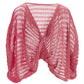 Metallic Twist Sweater Poncho Sachet Pink