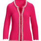 Pearl Trim Textured Cardigan Blossom