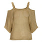 Metallic Chain Strap Poncho Gold