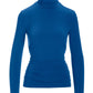 So Chic Ruched Turtleneck Top Classic Blue