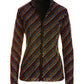 Embellished Stripe Zip Up Jacket Black Multi