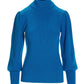 Puff Sleeve Turtleneck Sweater Directoire Blue