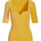 Rib Notch Sweater Lemon Drop