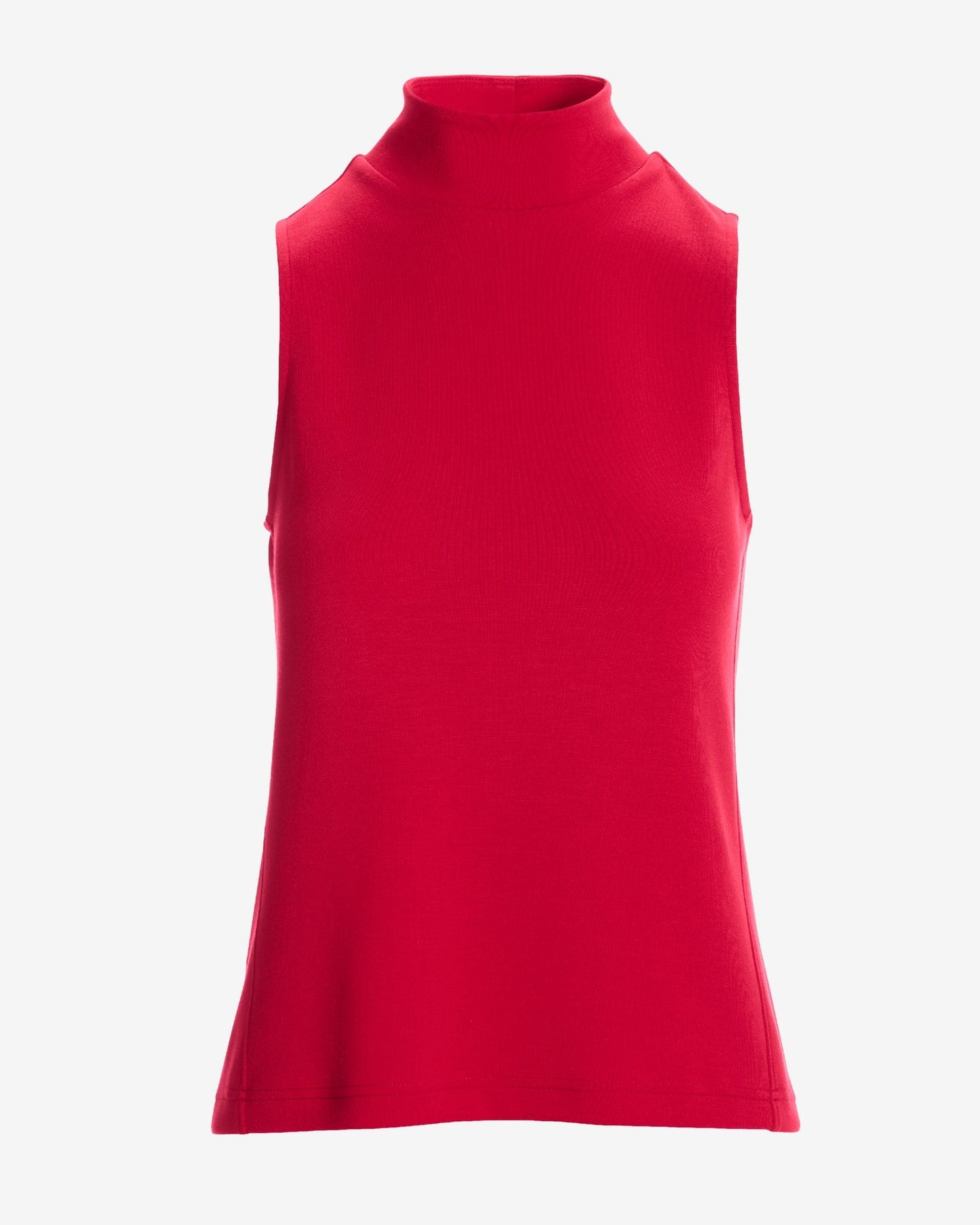 Luxe Lounge Mock Neck Top Racing Red