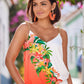Straw Teardrop Earring Coral