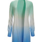Ombre Lounge Duster Green Blue
