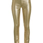 Metallic Coated Slim-Straight Jean Gold Metallic