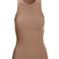 So Essential Ribbed High Neck Top Chanterelle