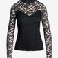 All Over Lace Mock Neck Top Proper Black