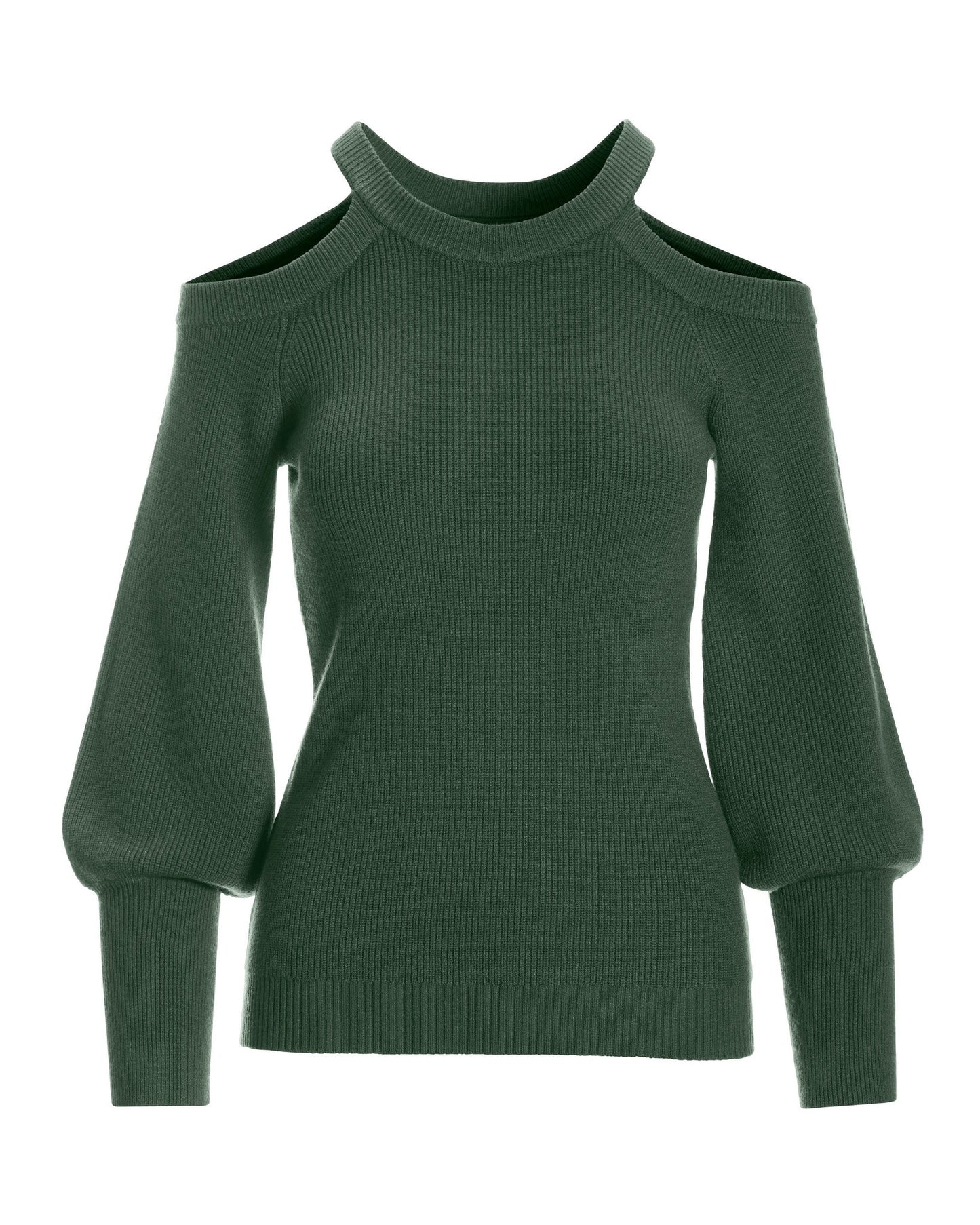 Cold Shoulder Wide Cuff Sweater Sycamore
