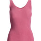 Metallic V Neck Sweater Tank Sachet Pink