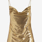 Metallic Cowl Neck Cami Gold