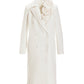Rosette Mid Length Tailored Coat Winter White