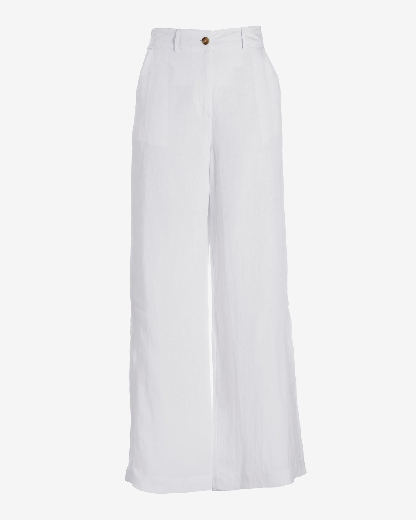 Casual side slit Linen pant White