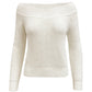 Slouchy Shaker Sweater Off White