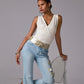 Metallic Chic Wrap Belt Silver