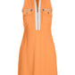 Sleeveless Chic Zip Dress Cantaloupe