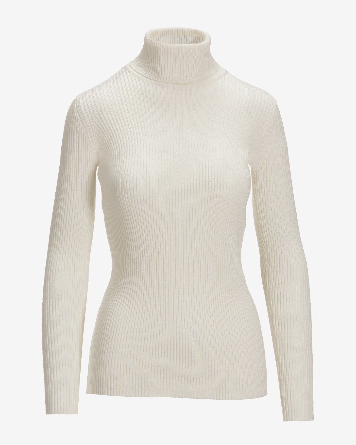 Ribbed Turtleneck Sweater Off White