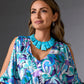 Marbled Turquoise Statement Necklace Turquoise