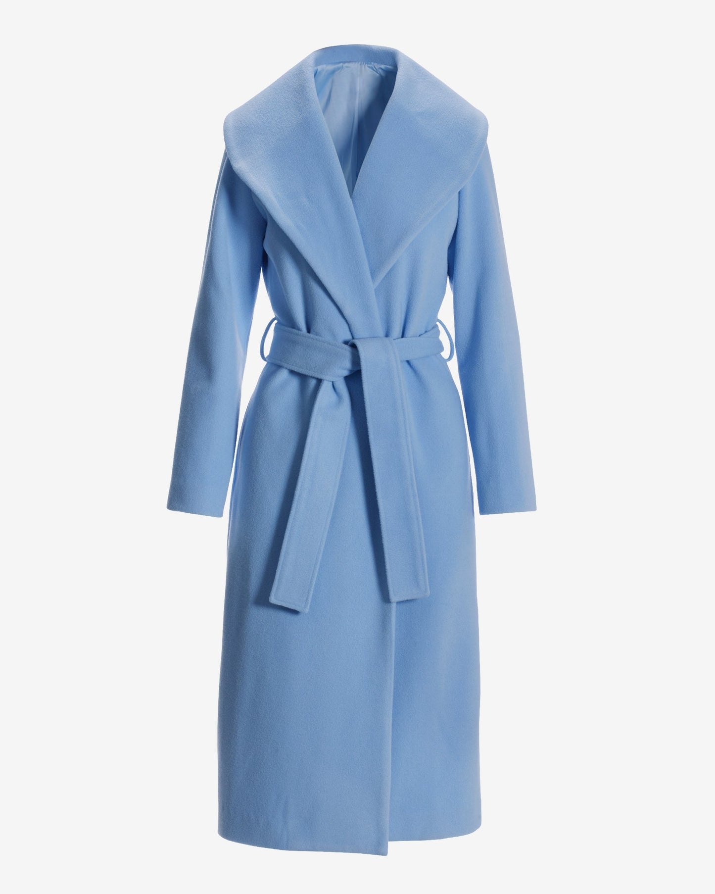 Shawl Collar Tie Waist Coat Clear Blue Sky