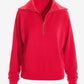 Luxe Lounge Half Zip Sweatshirt Racing Red