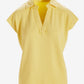 Cotton Comfort Short Sleeve Collared Lounge Top Pale Banana